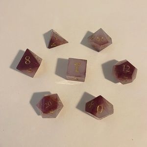 Vampire Astarion Inspired DnD 7pc Dice Set